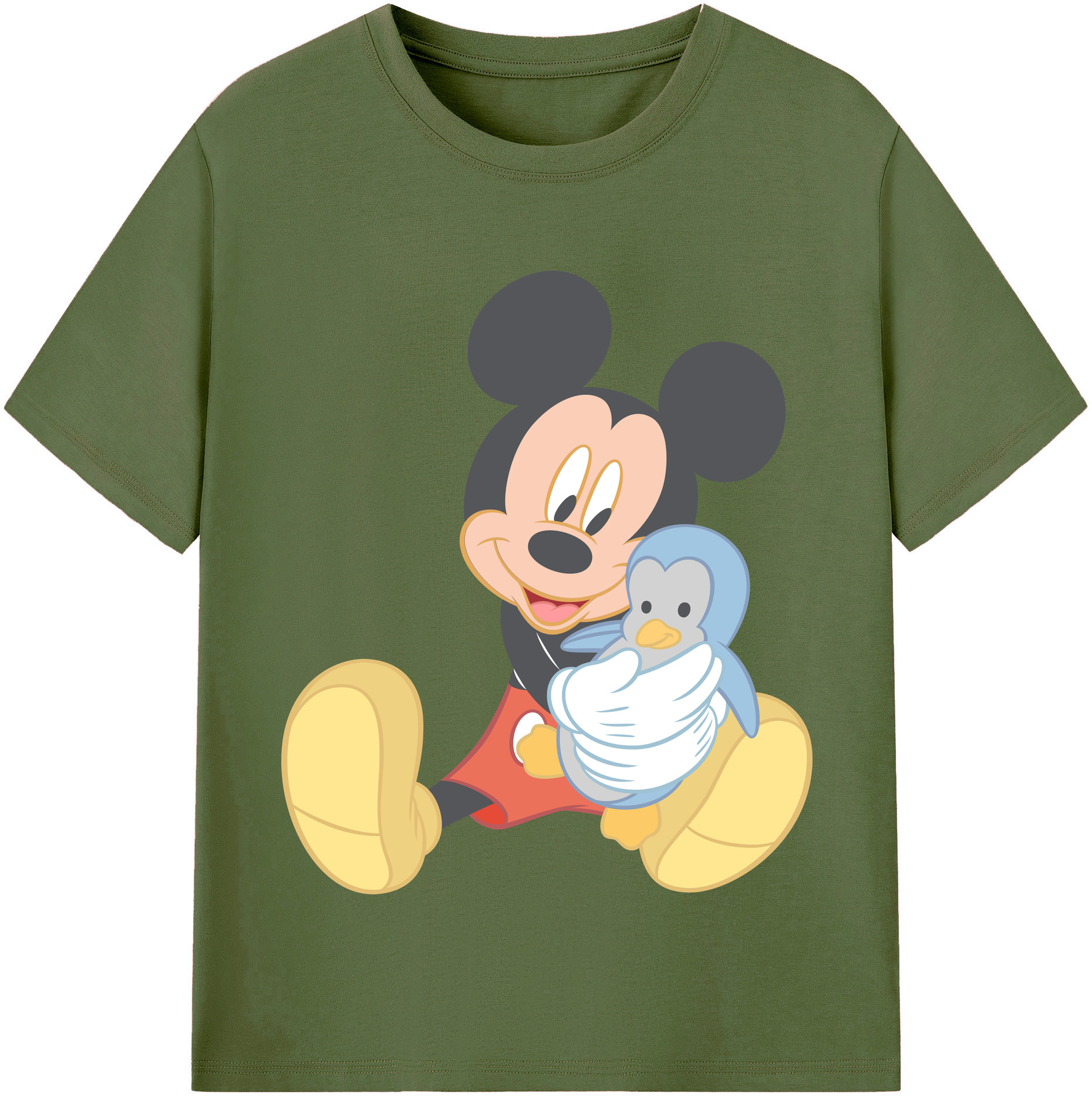 （画像用） ミッキーマウス Mickey Mouse 綿100％半袖Tシャツ（フロントプリント）